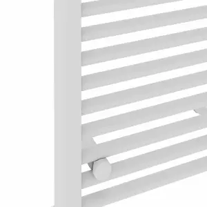 Rinse Modern Bathroom Heated Towel Rail Ladder Radiator 1200x400mm Straight for Bathroom Kitchen White