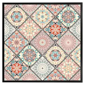 Luxury oriental tile (Picutre Frame) / 24x24" / White