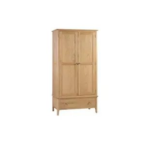 Oakwood 2 Door 1 Drawer Wardrobe