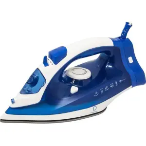 Blue 2600W Corded Non Stick Steam Iron With Ceramic Sole Plate Laundry