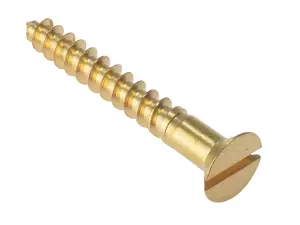 ForgeFix CSK28BR Wood Screw Slotted CSK Solid Brass 2in x 8 Box 200 FORCSK28B