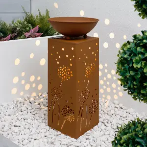 Gardenwize Solar Light Up Metal Pillar Garden Ornament