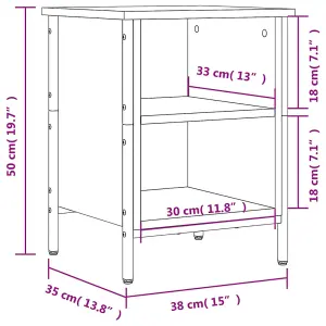 Berkfield Shoe Cabinet Grey Sonoma 38x35x50 cm Engineered Wood