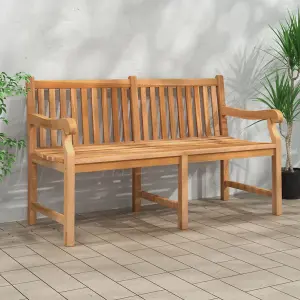 Berkfield Garden Bench 150 cm Solid Teak Wood