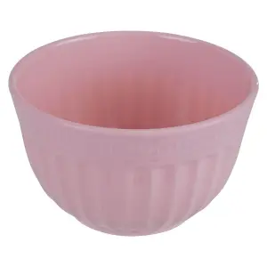 Interiors by Premier Versatile Small Pink Mixing Bowl, Durable Mixing Bowl, Spacious Lightweight Rounded Serving Salad Bowl