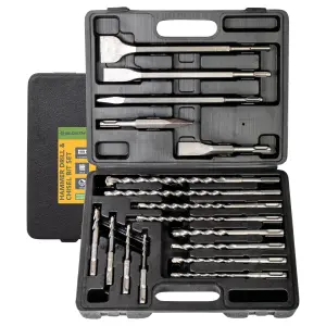 BLOSTM Hammer Drill & Chisel Bit Set - 17 Pieces