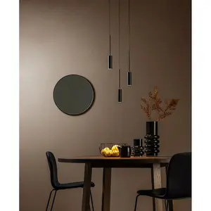 Lucide Tubule Modern Cluster Pendant Light 26cm - LED - 3x7W 2700K - Black