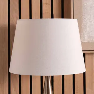 30cm White Tapered Poly Cotton Lampshade for Table Lamps and Floor Lamps