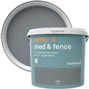 GoodHome Colour it Tulsa Matt Fence & shed Stain, 5L