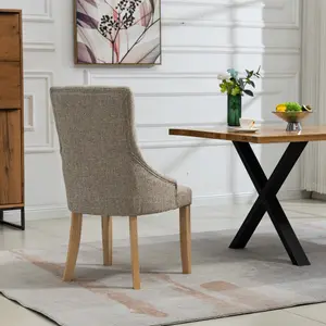 Ravenna Fabric Dining Chairs - Set of 2 - Brown