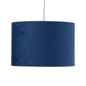 First Choice Lighting Set of 2 Parrot Velvet Blue Parrot Design 30cm Pendant or Table Lamp Shades