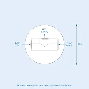 Nes Home Apex Wall Mounted Round Concealed Manual Mixer Valve 1/2" Hot And Cold