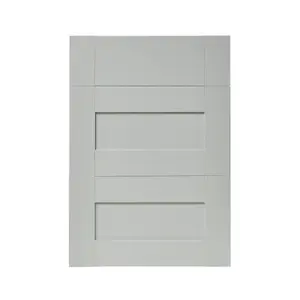 GoodHome Alpinia Painted Matt grey wood effect Drawer front, Pack of 3 (H)715mm (W)497mm (T)18mm