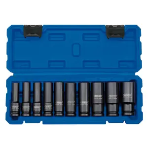 Draper Metric Deep Impact Socket Set, 1/2" Sq. Dr. (10 Piece) 83096