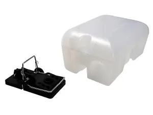 Rentokil Lockable Enclosed Rat Trap Box - Safe and Reusable (Pack of 2)