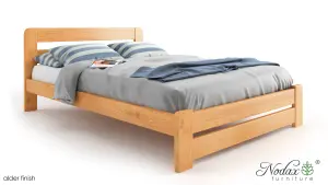 Nodax SUPER KING Size Bed Frame, 6ft, 180x200cm, F1, Solid Pine Wood, Easy Assembly, Sturdy Slats & 4x Support Legs, ALDER finish