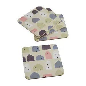 Maison by Premier Calcot 4Pc Square Wild Cottage Coasters