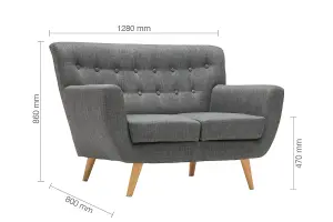 Birlea Loft 2 Seater Sofa Grey