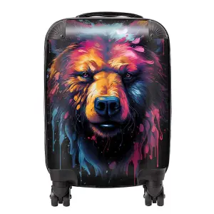 Splashart Bear Face Suitcase - Mini Cabin