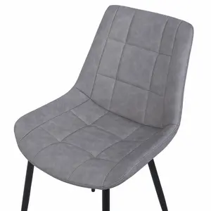 Hundley Upholstered Dining Chair (Set of 2) Grey