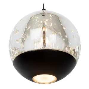 Lucide SENTUBAL - Pendant light - LED Dim. - 5x5,3W 2700K - Black