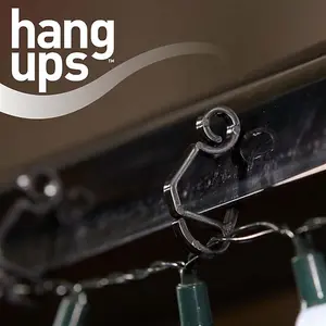 Hang Ups  100 Black Plastic Gutter Hooks Outdoor Shingle Light Hook Clips