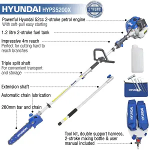 Hyundai HYPS5200X Petrol Cordless Pole saw