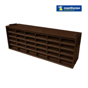 10 x Brown Interlocking Air Brick Vents 9" x 3" Grille for Air Flow Ventilation