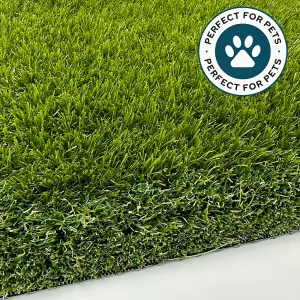 PET LUXURY 38mm ARTIFICIAL GRASS - 2M X 20.50M - Natural and Realistic Looking Fake Astro Lawn Turf