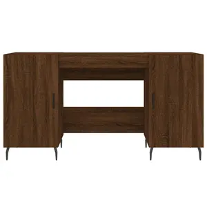 Berkfield Desk Brown Oak 140x50x75 cm Engineered Wood