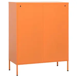 Berkfield Storage Cabinet Orange 80x35x101.5 cm Steel