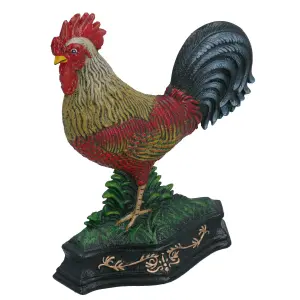 Rooster Cockerel / Chicken Hen Door Stop Cast Iron Doorstop Wedge Animal