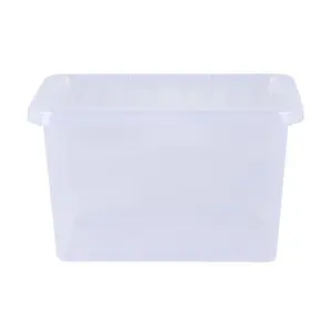 Wham Crystal 25L Medium Under Bed Plastic Storage Boxes With Lids - Pack of 5. Clear, Strong,  Made in UK Clear