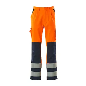 Mascot Safe Compete Olinda Trousers - Hi-Vis Orange/Navy (Hi-Vis Orange/Navy Blue)  (44.5) (Leg Length - Long)