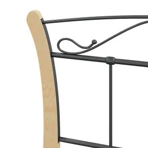 Berkfield Bed Frame Black Metal 100x200 cm