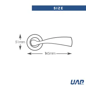 UAP Bathroom Door Handle - Pair - Lever on Rose - Developer Truro - Complete Set - Bathroom Pack  - Matt Black