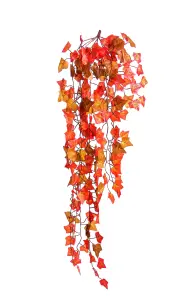 Best Artificial 100cm Two Tone Autumn English Trailing Ivy Halloween Garland - TI15