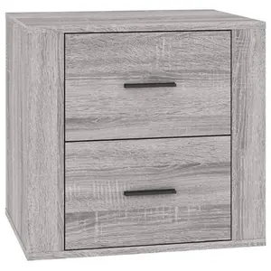 Berkfield Bedside Cabinet Grey Sonoma 50x39x47 cm