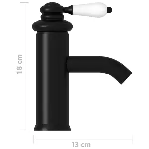 Bathroom Basin Faucet Black 130x180 mm