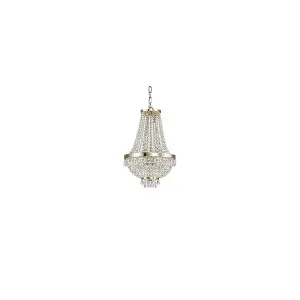 Luminosa Caesar  6 Light Crystal Chandelier Gold Finish, G9