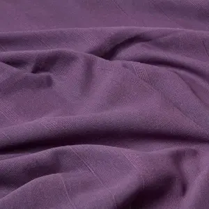 Homescapes Cotton Rajput Ribbed Purple Throw, 255 x 360 cm