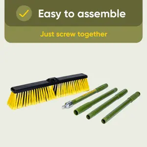 Garden Broom Stiff Brush Heavy Duty 45cm Brush Head For Garden, Yard, Warehouse, Site Work (FREE DELIVERY)