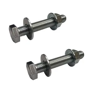 5 x Set Screw Bolts M12 x 25mm, Washers & Flange Nuts,