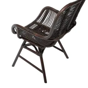 Dining Chair TOGO Rattan Dark Brown