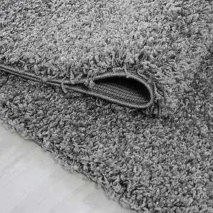 Luxurious Shaggy Rugs Soft Extra Thick Area Rugs Heavy 5cm Dense Pile for Living Room Bedroom Hallway (Silver, 160 x 230cm)