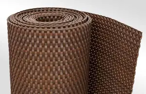 Primrose Light Brown Rattan Weave Balcony Screening Artificial Garden Privacy Fencing W100cm x H200cm