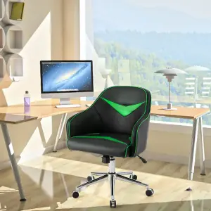 Costway Gaming Accent Chair Ergonomic Desk Chair Home Office Chair Adjustable Height