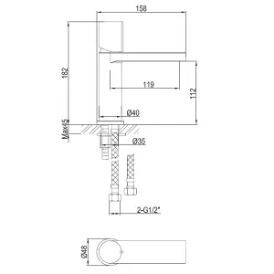 Enzo Polished Chrome Round Deck-mounted Basin Mono Mixer Tap