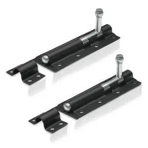 XFORT 2 Pack Heavy Duty Tower Bolt Black 200mm (8")