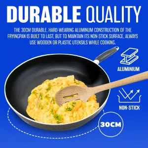 New 30cm Non Stick Frying Pan Cookware Saucepan Handle Cooking Fry Pan Kitchen